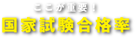 ここが重要！国家試験合格率